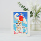 COA Marseille France Vintage Poster Briefkaart (Staand voorkant)