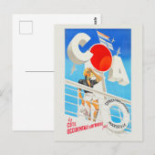 COA Marseille France Vintage Poster Briefkaart (Voorkant / Achterkant)