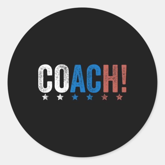 Coach! 2024 Kamala Harris Tim Walz Ele Ronde Sticker (Voorkant)