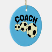 Coach 3 Voetballen Keramisch Ornament (Rechts)