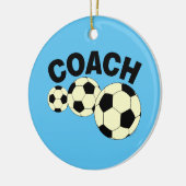 Coach 3 Voetballen Keramisch Ornament (Links)
