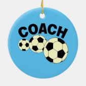 Coach 3 Voetballen Keramisch Ornament (Achterkant)