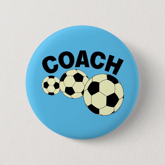 Coach 3 Voetballen Ronde Button 5,7 Cm (Voorkant)