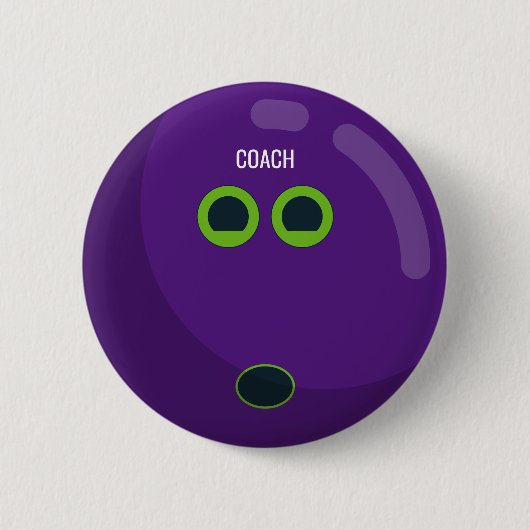 "COACH" Aangepaste, Bowling Ball-kleuren Ronde Button 5,7 Cm (Voorkant)