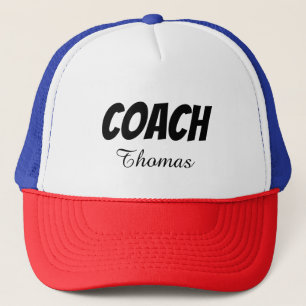 Coach Aangepaste Naam Typografie Gepersonaliseerd Trucker Pet