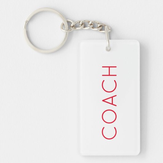 COACH aangepaste tekst rode poorten Gift Moderne Sleutelhanger (Voorkant)