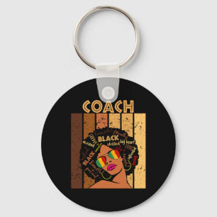 Coach Afro African American Women Black History Mo Sleutelhanger