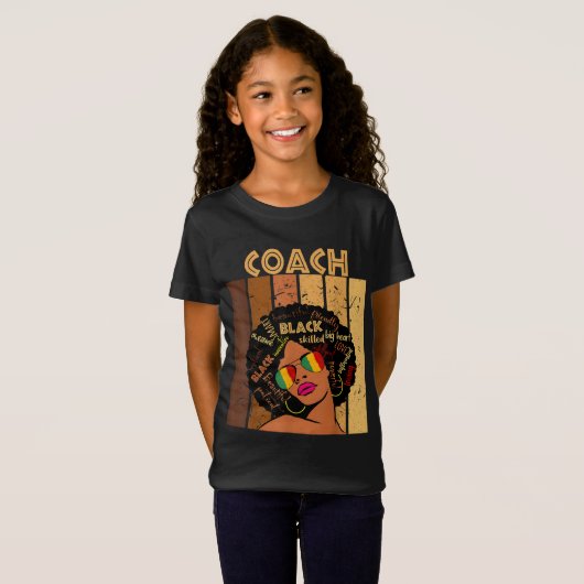 Coach Afro African American Women Black History Mo T-shirt (Voorkant volledig)