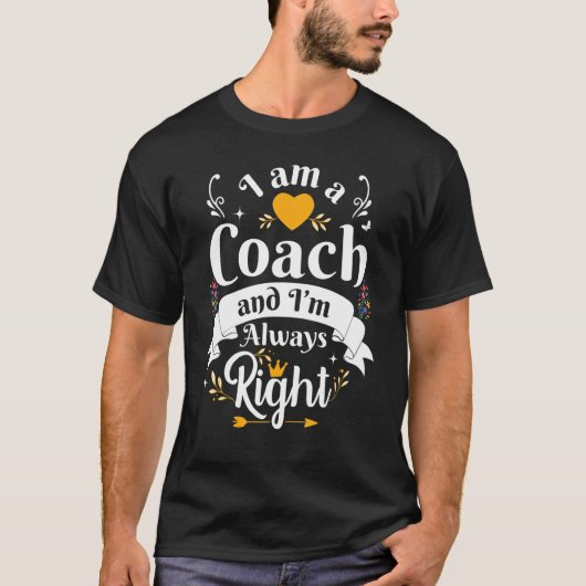 Coach Altijd rechtse vrouwen Golf Swim Softball Te T-shirt (Voorkant)