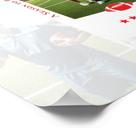 Coach Appreciation Collage Football Team Signature Poster (Hoek)