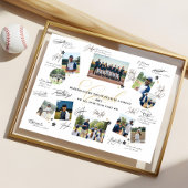 Coach Appreciation Photo Collage Team Signature Poster