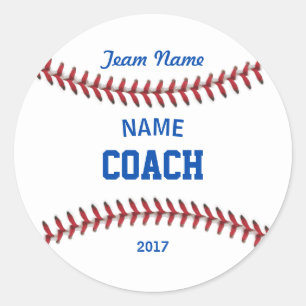 Coach Baseball Sport Ronde Sticker
