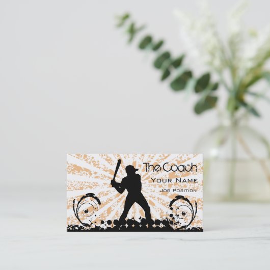 Coach Baseball Visitekaartje (Staand voorkant)
