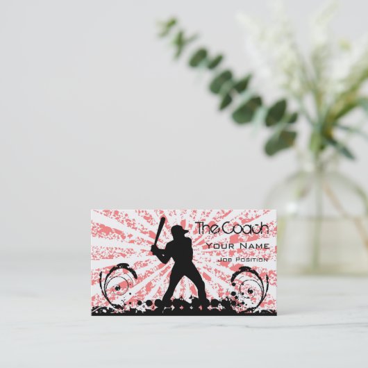 Coach Baseball Visitekaartje (Staand voorkant)