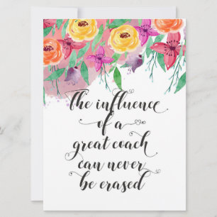 Coach bedankingscadeau Coach waarderingsgeschenk Kaart