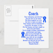 Coach bedankt briefkaart (Voorkant / Achterkant)