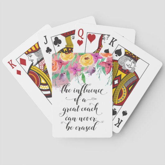 Coach bedankt je cadeau Coach appreciatie Gift Pokerkaarten (Achterkant)