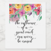 Coach bedankt je cadeau Coach appreciatie Gift Wijn Etiket (Enkel label)