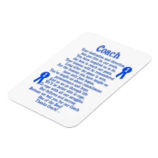 Coach bedankt magneet (Linkerzijde)