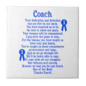 Coach bedankt tegeltje (Voorkant)