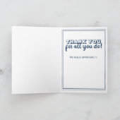 Coach Bedankt voor waardering Kaart (Binnen)