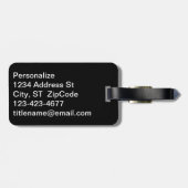 Coach Black en White Stripes | Personaliseren Bagagelabel (Achterkant horizontaal)