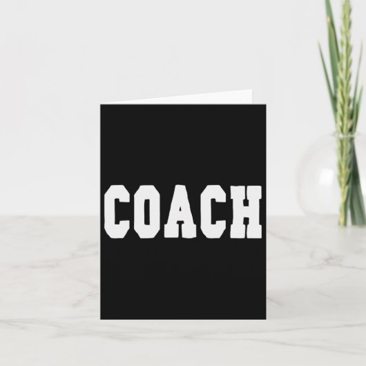 Coach Bold Lettering Halloween Kostuum Aankleden Kaart (Voorkant)
