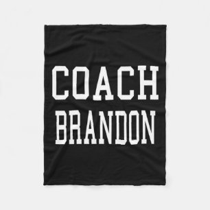 Coach Brandon Maatwerk Voetbal Voetbal Baseball Te Fleece Deken