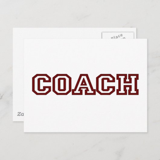 Coach Briefkaart (Voorkant / Achterkant)