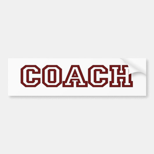 Coach Bumpersticker (Voorkant)