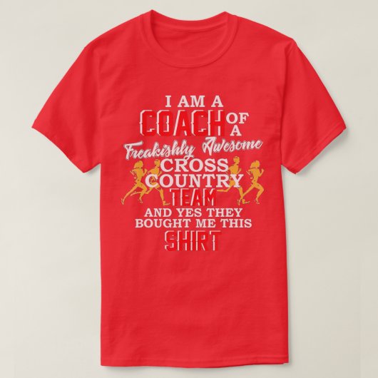 Coach Cross Country  jogger track running funny gi T-shirt (Design voorkant)