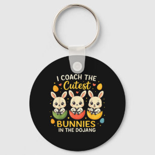 Coach Cute Konijntjes Pasen Martial Arts Dojang Sleutelhanger