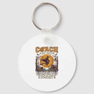 Coach Dag Heks Nacht Halloween Vliegende Maan Spin Sleutelhanger