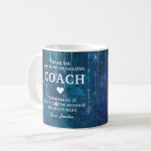 Coach dank u oprechte boodschap gepersonaliseerd koffiemok (Voorkant links)
