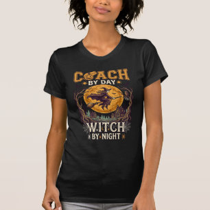 Coach Day Heks Nacht Halloween Vliegende Maan Spin T-shirt