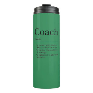 Coach Definitie Bedankje Gift Groen Sportief Thermosbeker