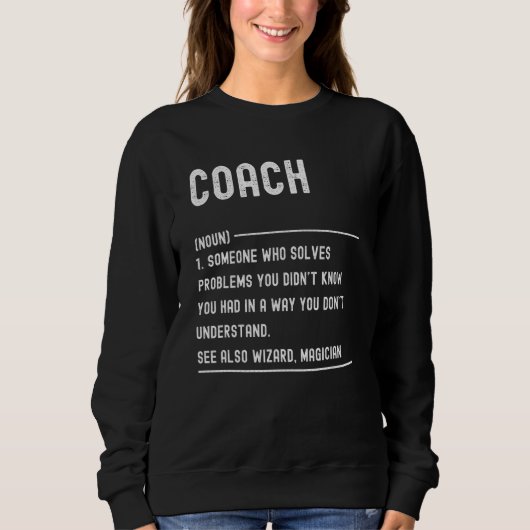 Coach Definitie T-shirts Grappige Functietitel (Voorkant)