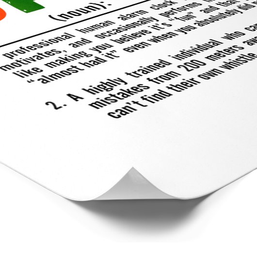 Coach Definition Coaches Gift Team Srts Tank Top  Poster (Hoek)