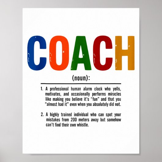 Coach Definition Coaches Gift Team Srts Tank Top Poster (Voorkant)