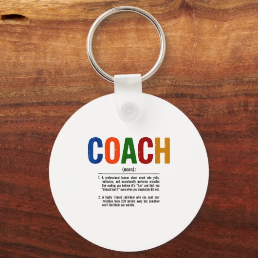 Coach Definition Coaches Gift Team Srts Tank Top Sleutelhanger (Voorkant)