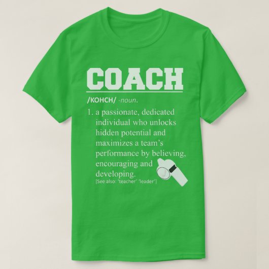 Coach Definition Funny Coach T-shirt (Design voorkant)