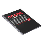 Coach Definition Funny Team Coaching Notitieboek (Rechterzijde)