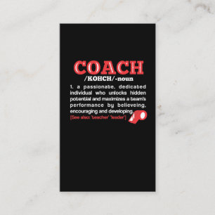Coach Definition Funny Team Coaching Visitekaartje