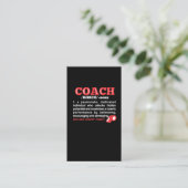 Coach Definition Funny Team Coaching Visitekaartje (Staand voorkant)