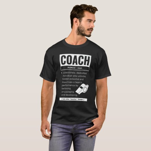 Coach Definition Sport Trainer Coaching T-shirt (Voorkant volledig)