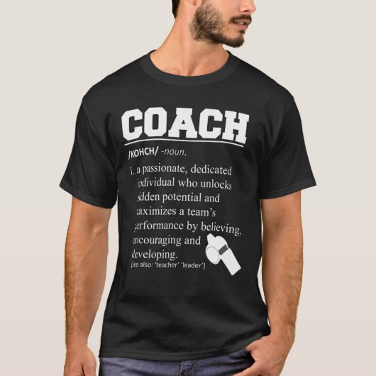 Coach Definition Tshirt Funny Coach T-shirt (Voorkant)