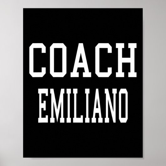 Coach Emiliano Custom Footbyll Voetbal Bysebyll Th Poster (Voorkant)