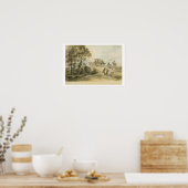 Coach en Highwayman (m/c op papier) Poster (Keuken)