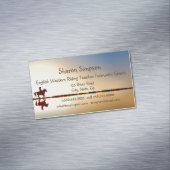 Coach English Western Riding Teacher Instructor Magnetisch Visitekaartje (Voorbeeld)