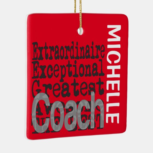 Coach Extraordinaire CUSTOM Ceramic Ornamed Keramisch Ornament (Rechts)